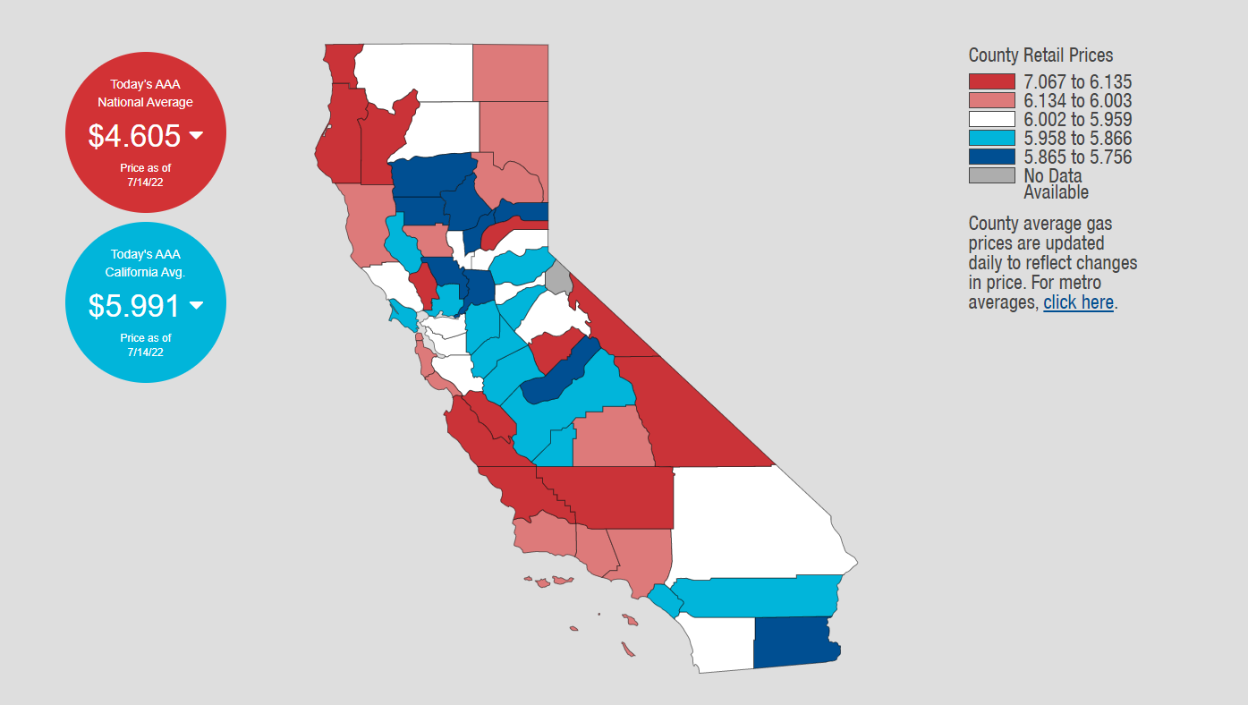 AAA Gas Prices - California Average