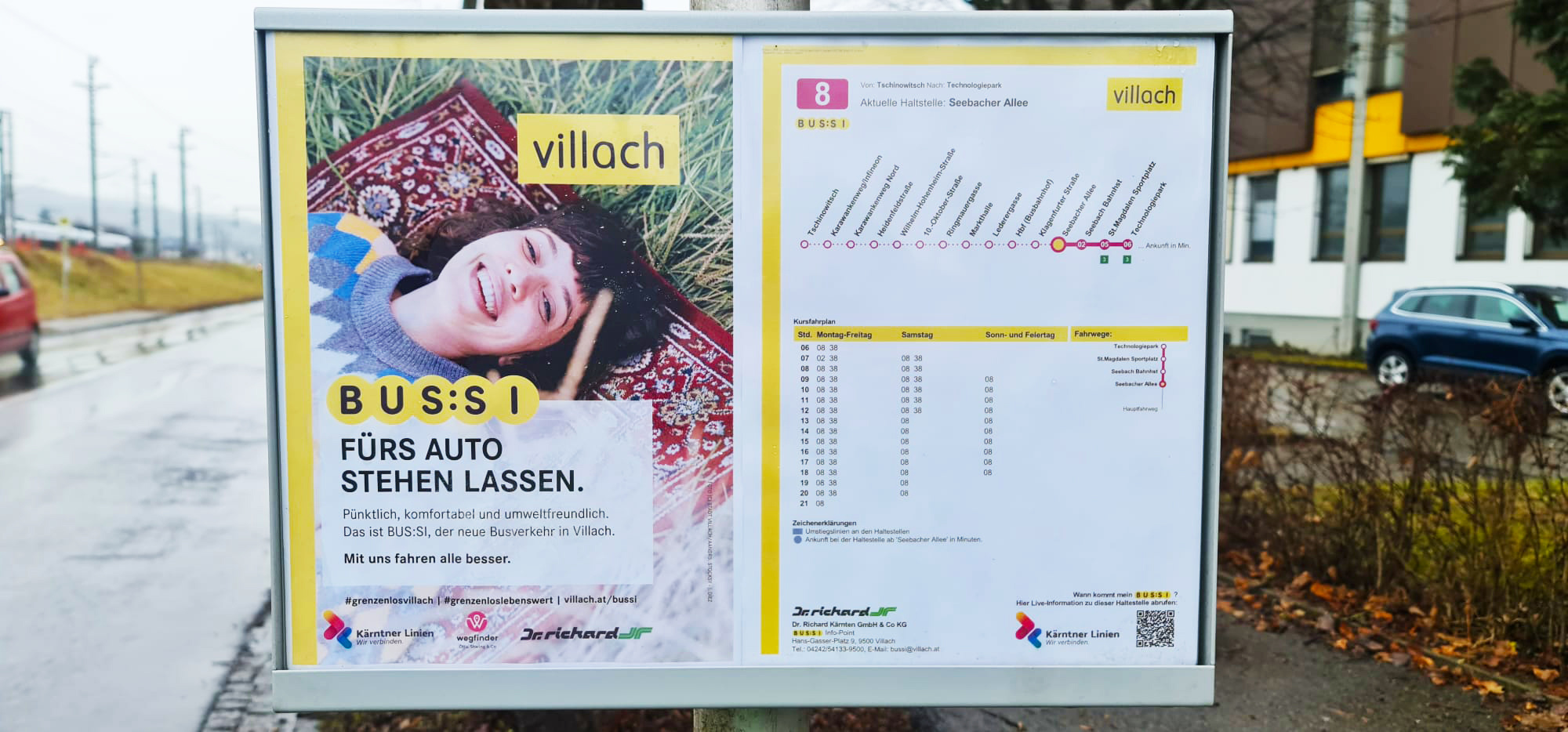 Dr. Richard Linien, one of the biggest bus companies in Austria, is upgrading its bus displays in Villach, Austria, using Optibus Billboards