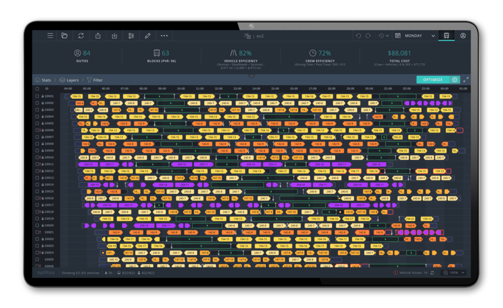 Optibus scheduling module