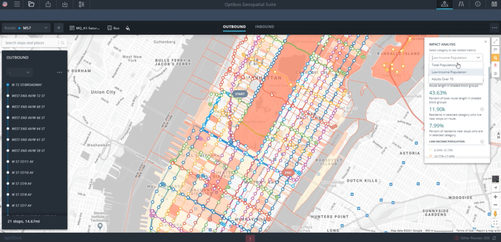 Optibus' impact analysis feature