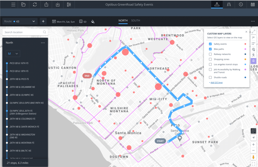 Optibus-GreenRoad Safety Partnership transport planning