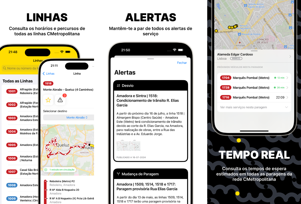Optibus Public Transport Hero -  Carris Metropolitana app