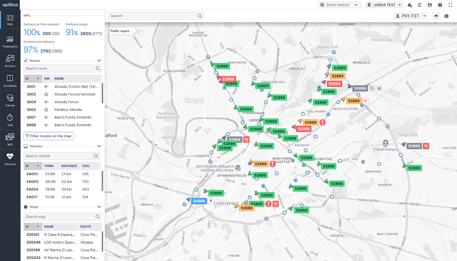 Optibus Control Map Hub